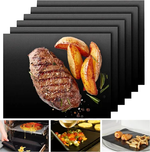 Vista 8 de UBeesize Rollo de Alfombrillas para Parrilla de 13 x 90 Pulgadas para Parrilla al Aire Libre - Tapete de Parrilla BBQ Antiadherente de Servicio