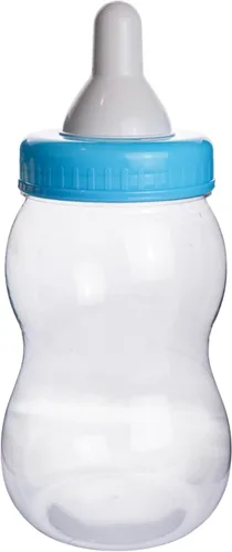 Vista 6 de Banco de ducha para bebé rellenable jumbo, centro de mesa de plástico azul de 10.5 pulgadas