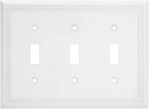 Vista 47 de Henne Bery Sunken Pearls - placa decorativa de pared, placa decorativa de pared, tapa de salida de la placa del interruptor, aleación de zinc sólida