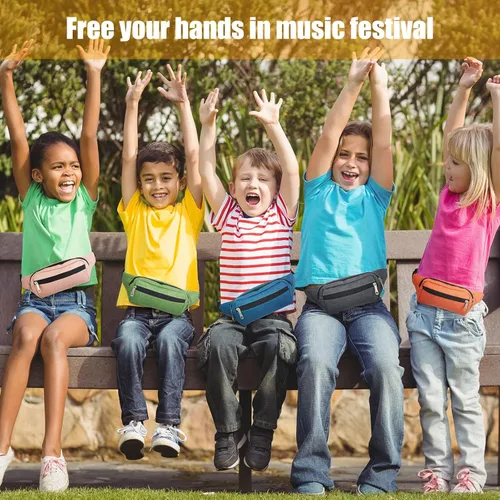 Vista 7 de Riñonera de neón de 9 piezas a granel de los años 80 y 90, bolsa de cinturón ligera ajustable para ejercicio, correr, con cinturón ajustable y 2