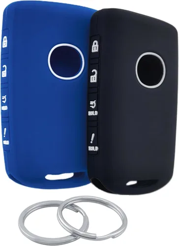 Vista 9 de 2 piezas 4 botones Funda de llave inteligente de silicona Compatible con 2023 2022 2021 2020 2019 Mazda 3 6 CX-30 CX-5 CX-9 CX-50 (Negro)