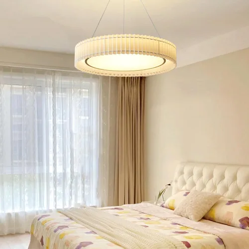 Vista 3 de Candelabros modernos de cristal, lámparas de techo para dormitorio, lámpara LED regulable, lámpara de techo para sala de estar, comedor, dormitorio