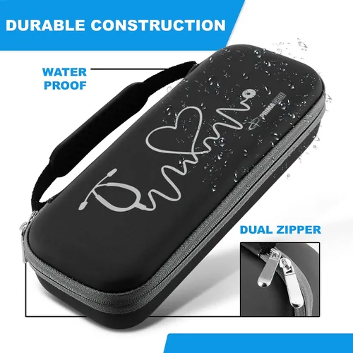 Vista 5 de Primacare KB-9397-BK - Estuche para estetoscopio, con suministros incluidos, negro con múltiples compartimentos, bolsa de primeros auxilios portátil