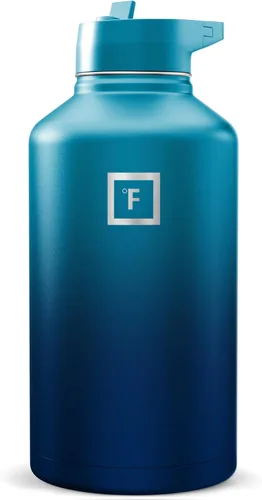 Vista 106 de IRON °FLASK Frasco de hidratación para acampar y senderismo con boquilla, botella de agua deportiva de acero inoxidable aislada de boca ancha, Aurora