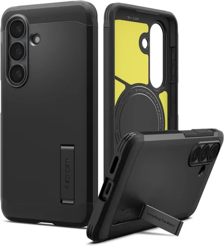 Vista 12 de Spigen Funda para Galaxy S25, Tough Armor MagFit [Kickstand] [Compatible con MagSafe] [Protección de grado militar] - Abyss Green Abyss Verde