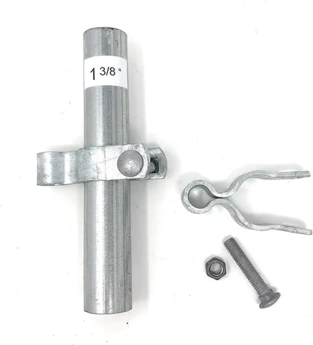 Vista 3 de Bisagra de marco de valla de acero prensado con perno - (paquete de 2 juegos) (1-3/8 pulgadas)