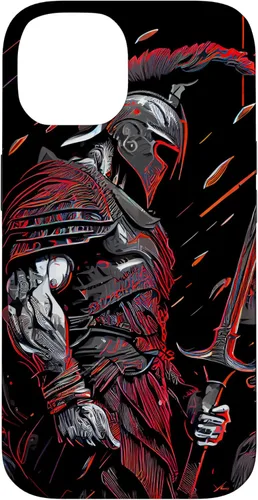 Vista 4 de Funda motivacional épica para iPhone 16 con motivación Spartan Warrior Trojan Warrior Gladiador