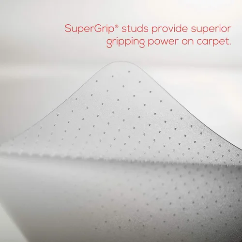 Vista 3 de Lorell Tapete rectangular de policarbonato para silla, 7.09 pulgadas de alto x 26.77 pulgadas de ancho x 61.81 pulgadas de largo