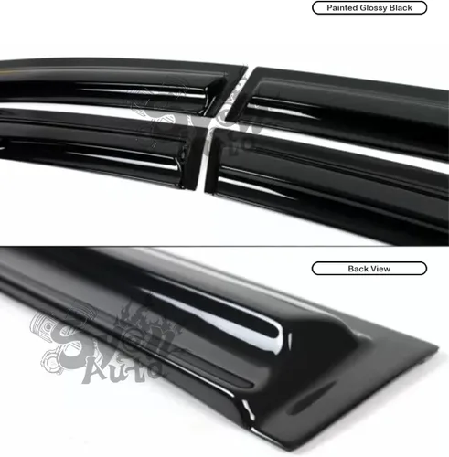 Vista 3 de Se adapta a Chevy Cruze 2009-2016 3D ondulado estilo Mugen visor de ventana deflector de protección de lluvia