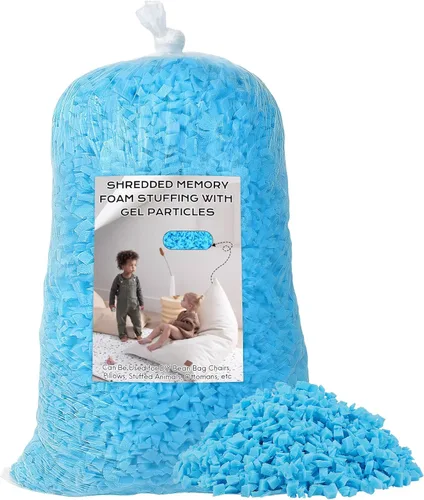 Vista 8 de Relleno de Puf, Relleno de Espuma Viscoelástica Triturada de 30 Libras, Relleno de Silla de Puf, Inserto de Recarga para Puf, Relleno para Saco