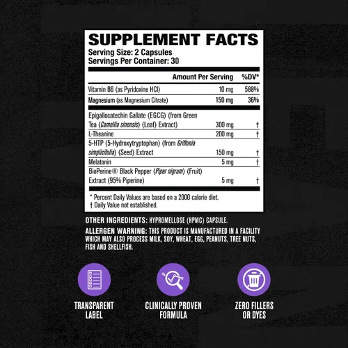 Vista 6 de Jacked Factory Quemador de grasa termogénico Suplemento para pérdida de peso – Burn-XT Termogénico y magro PM Nighttime Weight Loss Sleep Aid