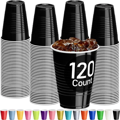 Vista 13 de DecorRack - Vasos desechables y reutilizables de 12 onzas para fiestas de cumpleaños, despedidas de soltera, campamentos, eventos en interiores y al
