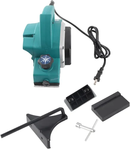 Vista 3 de Cepilladora de madera eléctrica de mano, 16000 rpm cepilladora manual con profundidad de cepillado ajustable para carpintería chaflán uso doméstico