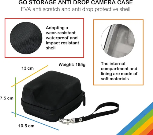 Vista 5 de Polaroid Go Generación 2 Mini Cámara de Película Instantánea (Negro) Incluye Pack Doble de Película de Color Polaroid Go, Estuche Rígido