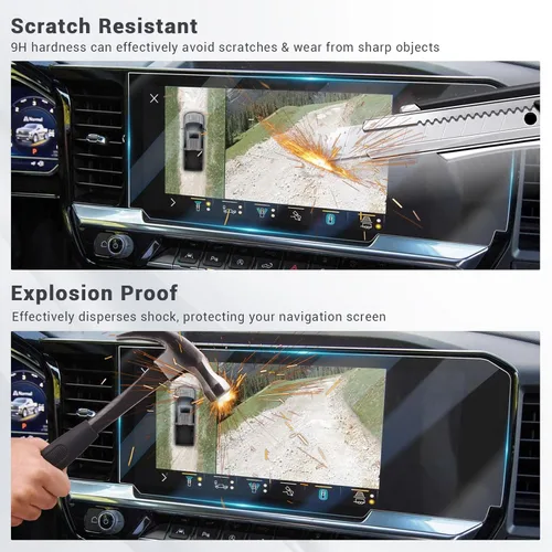 Vista 7 de Paquete de 3 protectores de pantalla para Silverado 2022 2023 2024 2025 2026 Chevy Silverado 2500 HD Accesorios 2026 Silverado Protector de pantalla