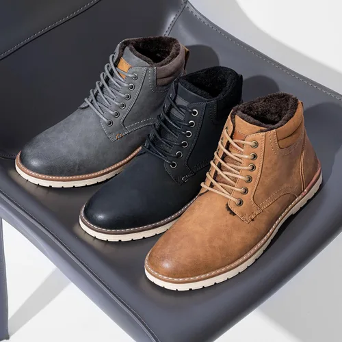 Vista 7 de Vostey - Botas de senderismo para hombre, de estilo casual, resistentes al agua, tipo chukka