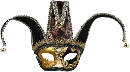ABOOFAN Máscaras de máscaras para hombres, máscaras de bufón, máscaras de payaso, máscaras de corona, máscaras mitológicas griegas romanas, máscaras
