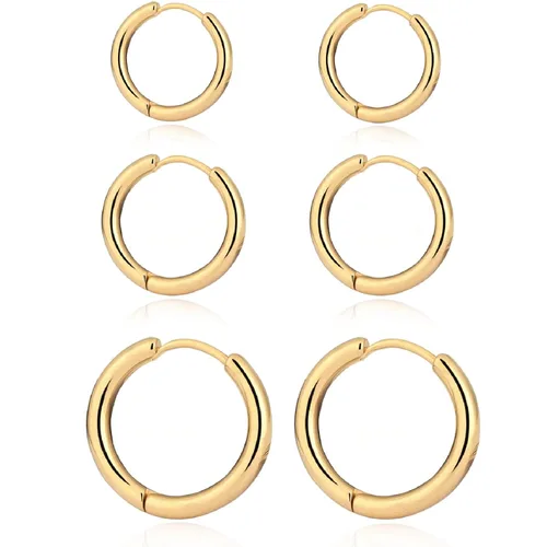 Small Huggie Hoop Earrings for Women 14K Gold Plated Hoop Huggie Earrings for Men Hypoallergenic Lightweight Earrings Tiny Cartilage Ear Jewelry for