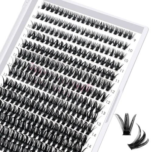 Vista 15 de PRO LASHBEAUTY Pestañas Individuales Estilo 3D 10-18mix Pestañas en Racimo 100D 200D Rizo D Pestañas Wispy Pestañas DIY en Casa