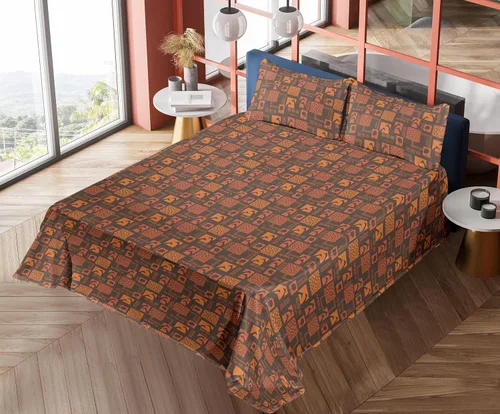 Vista 135 de Ambesonne Skull Sheet Set, Goth Roses Floral Skeleton Head Day of The Dead Ethnic Mexican Inspired, Fitted and Flat Sheet with Pillowcases Bedding