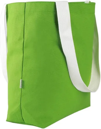 Vista 10 de Durable 100% algodón 12oz lona resistente extra grande bolsa de comestibles bolsa de playa bolsa de compras bolsa multiusos, Negro