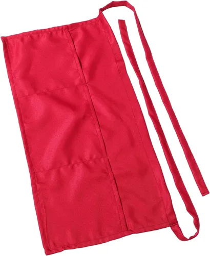 VALICLUD Half Server Apron with Double Pockets Stain and Water Resistant Kitchen Apron for Chefs and Waitstaff Restaurants and Coffee Shops