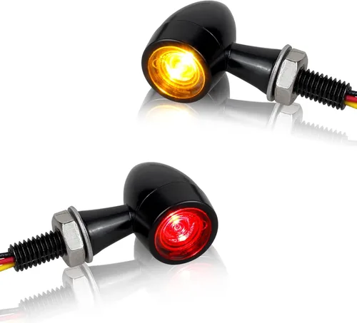 Vista 8 de QUASCO Led Motorcycle Turn Signal Lights Universal Mini Front Blinkers Compatible with Harley Honda Suzuki Triumph Yamaha