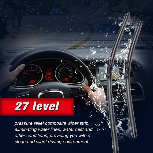 Vista 3 de Escobillas limpiaparabrisas repelentes al agua de 13"+13" de repuesto para JEEP Wrangler TJ 2006 2005 2004 2003 2002 2001 2000 1999 1998 1997