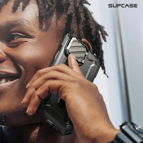 Vista 7 de SUPCASE Funda para iPhone 16e/17e con soporte (Unicorn Beetle Mag XT), [compatible con MagSafe] [Soporte integrado para cámara] Funda magnética Negro