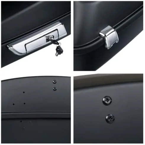 Vista 9 de TCMT Negro mate 10.7 "almohadilla del respaldo del maletero para Harley Tour Pak Touring Glide 14-25