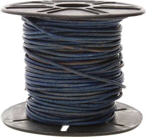 Vista 65 de The Beadsmith Cordón de cuero – Negro – Bobina de 0.039 in – 5 yardas/5.0 ft – Tanga de cuero indio ideal para trenzar, cuentas, collares, cordones