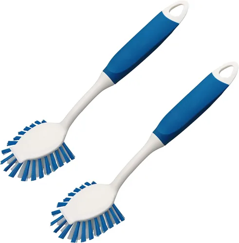 PHYEX - Cepillo para refregar platos de cocina, ollas, fregadero y baño con cómodo mango largo