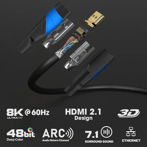 Vista 2 de KabelDirekt 197 cable HDMI de 1 pie - TOP Series 6 patas