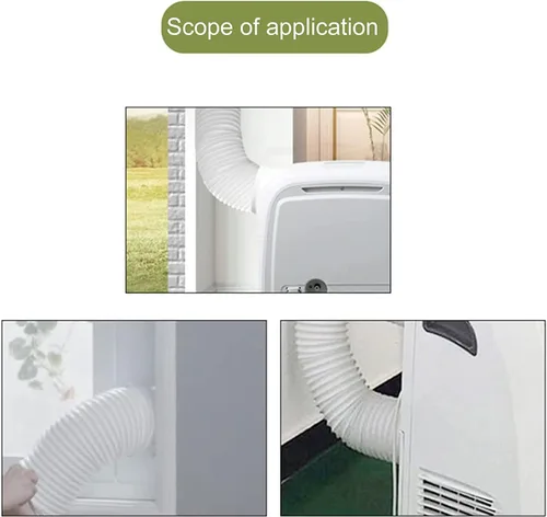 Vista 3 de Accesorios de aire acondicionado, Conector de manguera ABS Interfaz de conducto de escape ajustable para Midea 1.5P Aire acondicionado móvil KYR 35