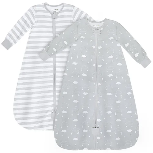 Vista 236 de Mama Cheetah Saco de dormir para bebé de 0.5 TOG, Manta portátil de algodón orgánico para bebé con cremallera bidireccional, Saco de dormir