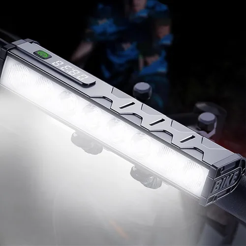 Vista 11 de Luces de bicicleta, 17 LED de 4000 lúmenes, luz de bicicleta con 4 modos, 10000 mAh USB recargable luz de bicicleta para bicicleta con pantalla
