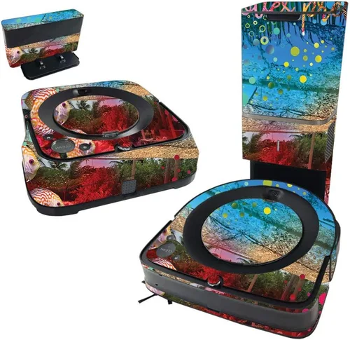 Vista 5 de MightySkins Skin compatible con iRobot Roomba s9+ Vacuum & Braava Jet m6 Bundle - Azul bebé sólido Funda protectora y única de vinilo Fácil