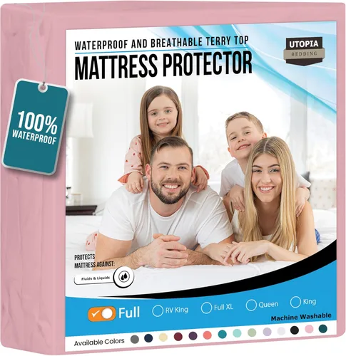 Vista 47 de Utopia Bedding - Protector de colchón impermeable tamaño king, funda de colchón de terry premium de 200 GSM, cubierta de cama suave y transpirable