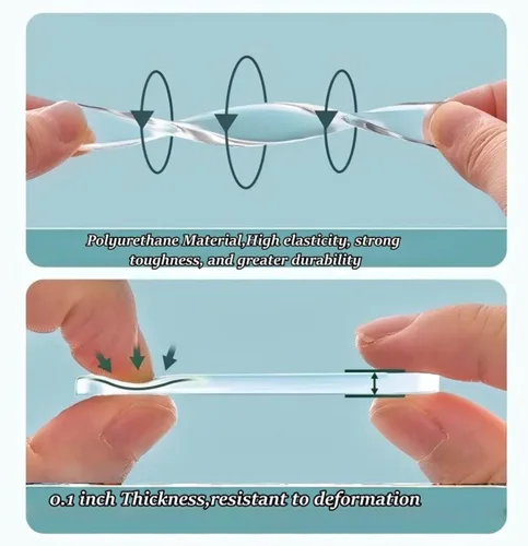 Vista 4 de Parachoques de goma autoadhesivo: 2.75 x 0.4 x 0.1 pulgadas (largo x ancho x alto), 20 unidades, parachoques suaves cortables para puerta
