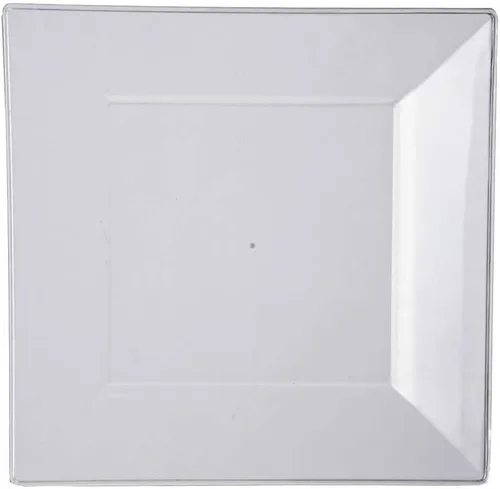 Vista 5 de Efavormart - Paquete de 50 platos cuadrados de plástico desechables para ensalada y postre de 6 pulgadas, transparente