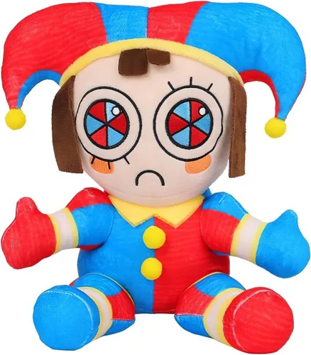 SAJISP The Amazing Digital Circus Peluche, Regalo de Juguete de Peluches Pomni de 10.3", Linda Muñeca de Figura de Peluche para Niños y Adultos,
