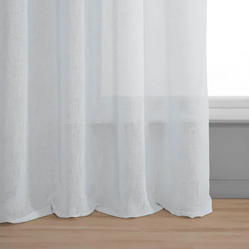 Vista 5 de HPD Half Price Drapes SHCH-SS07161-84-GR - Cortinas traslúcidas con ojales para sala de estar, textura de lino sólido, 50 x 84 (1 panel)