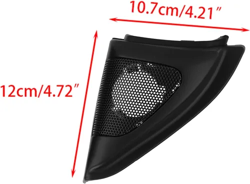 Vista 3 de Fydun 1 par de cubierta de altavoz de la puerta del coche de audio tweeter ajuste negro altavoz decoración reemplazo para 2003-2006