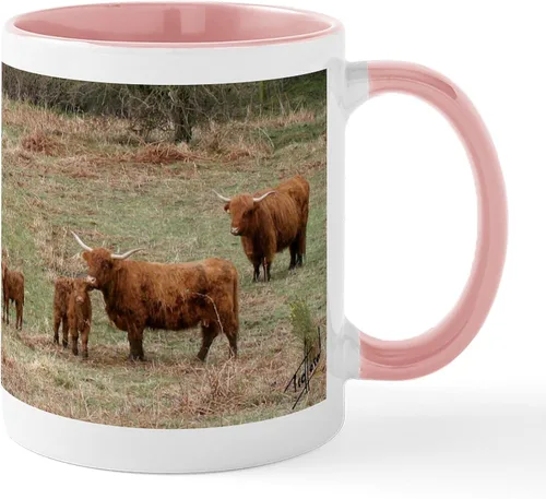 Vista 9 de CafePress Heilan Coo (Highland Cow) Taza de café de cerámica de 11 oz (11.0 fl oz)