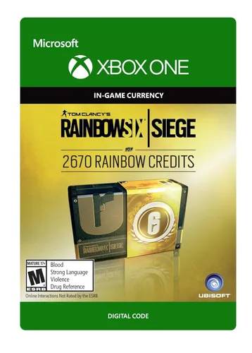 Tom Clancy's Rainbow Six Siege Paquete de divisas 2670 Créditos de Rainbow - Xbox One Código digital