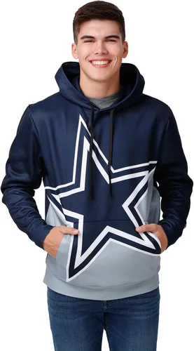 Vista 12 de FOCO NFL mens Nfl Team Color Bold Logo Hooded Pullover Hoodie