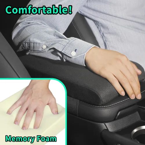 Vista 2 de Timorn Car Center Console Cover: Memory Foam Car Armrest Cushion & Arm Rest Covering Car & Middle Console Covers & Car Armrest Cover & Center