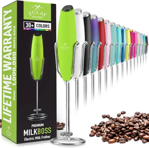 Vista 37 de Zulay Kitchen Executive Series Espumador de Leche de Regalo de Lujo – Batidor de Espuma Eléctrico de Mano para Café, Lattes y Chocolate Caliente