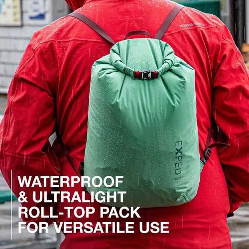 Vista 2 de Exped Mochila Splash - Bolsa impermeable con tapa enrollable, Bosque, Mochilas Daypack
