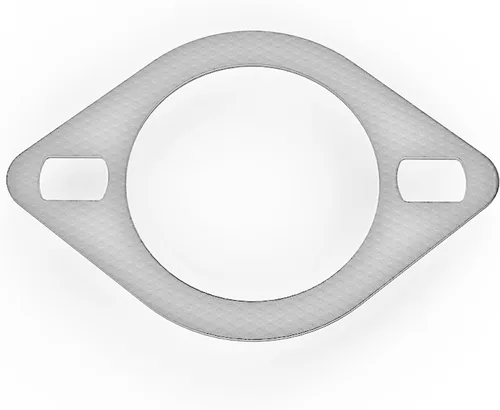 Vista 2 de Spec-D Tuning 2,5 "aluminio de escape de cabeza abajo tubo colector colector brida junta 2 pernos